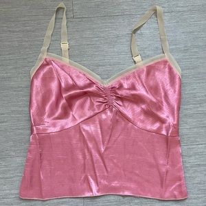 Vintage metallic pink tank top